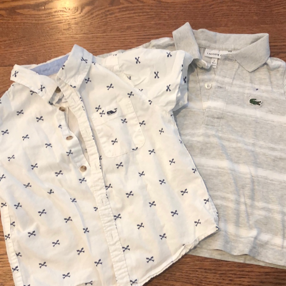 Vineyard vines and Lacoste toddler tops 2T 3T